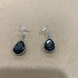 Paparazzi Black and Silver Teardrop Earrings